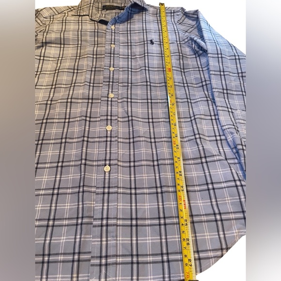 Polo Ralph Lauren Classic fit check oxford shirt in blue - Picture 5 of 8